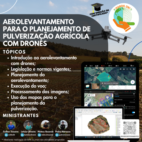 Aerolevantamento para o planejamento de pulverização agrícola com d...