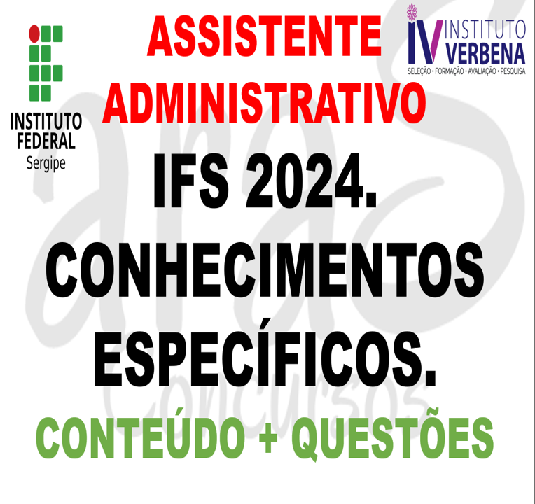 Apostila Concurso Ifs 2024 Conhecimentos Específicos De Assiste