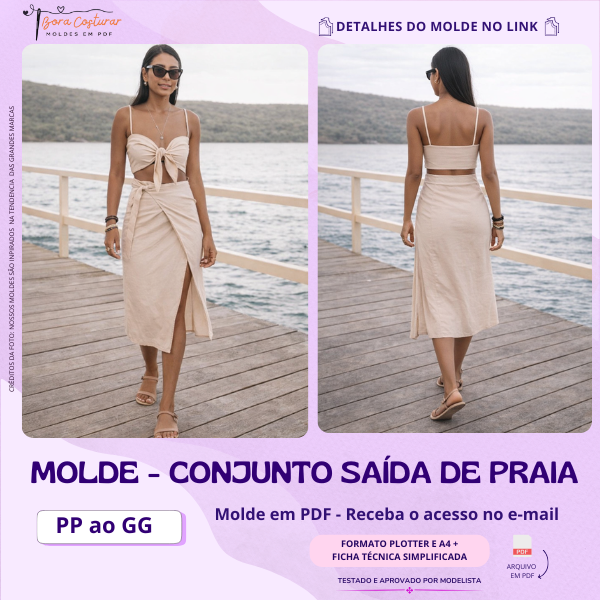 Molde Conjunto Saída de Praia 