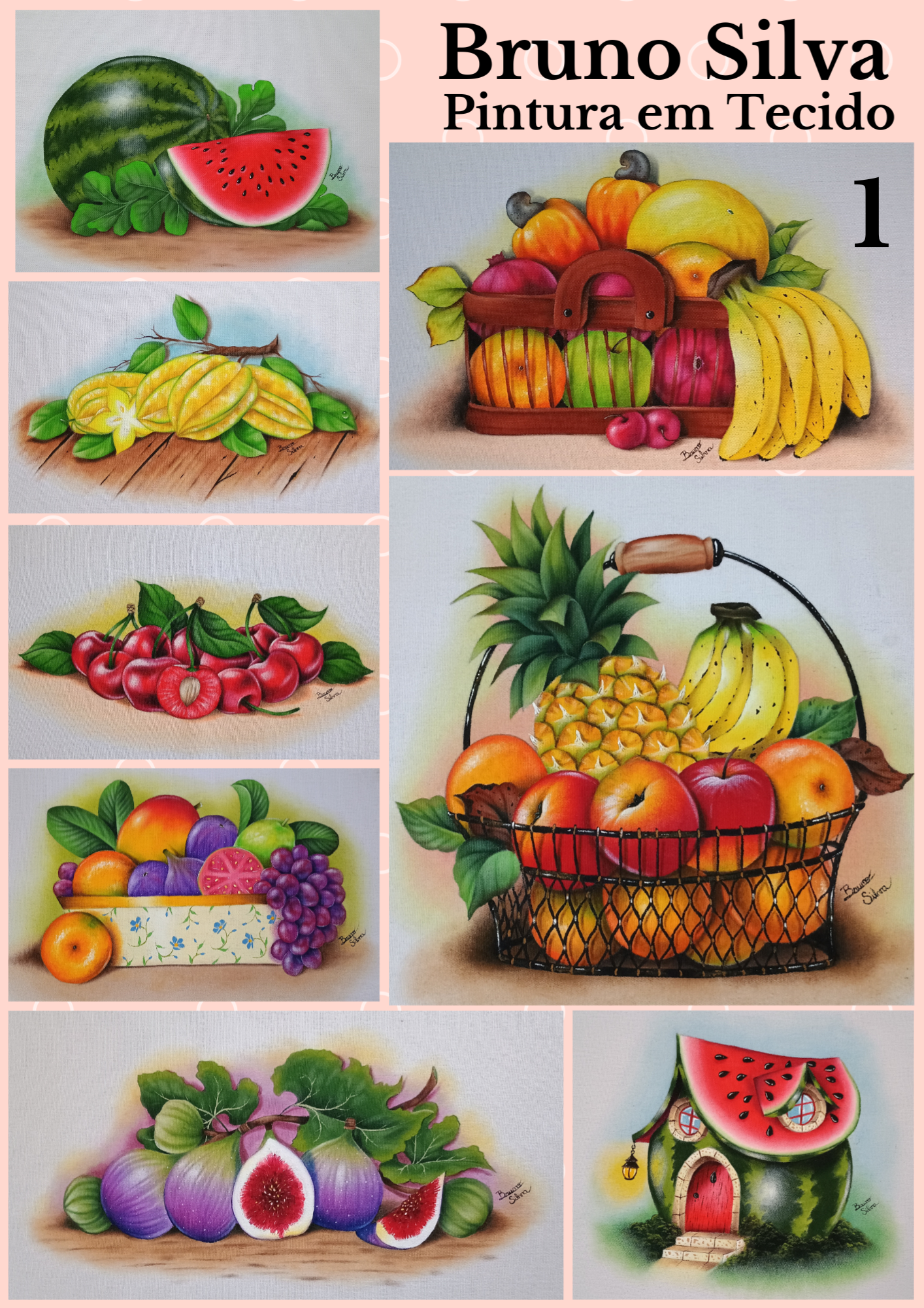 Apostila 1 Frutas Bruno Silva Pintura em Tecido - Bruno Pintura em..., image size:1414x2000