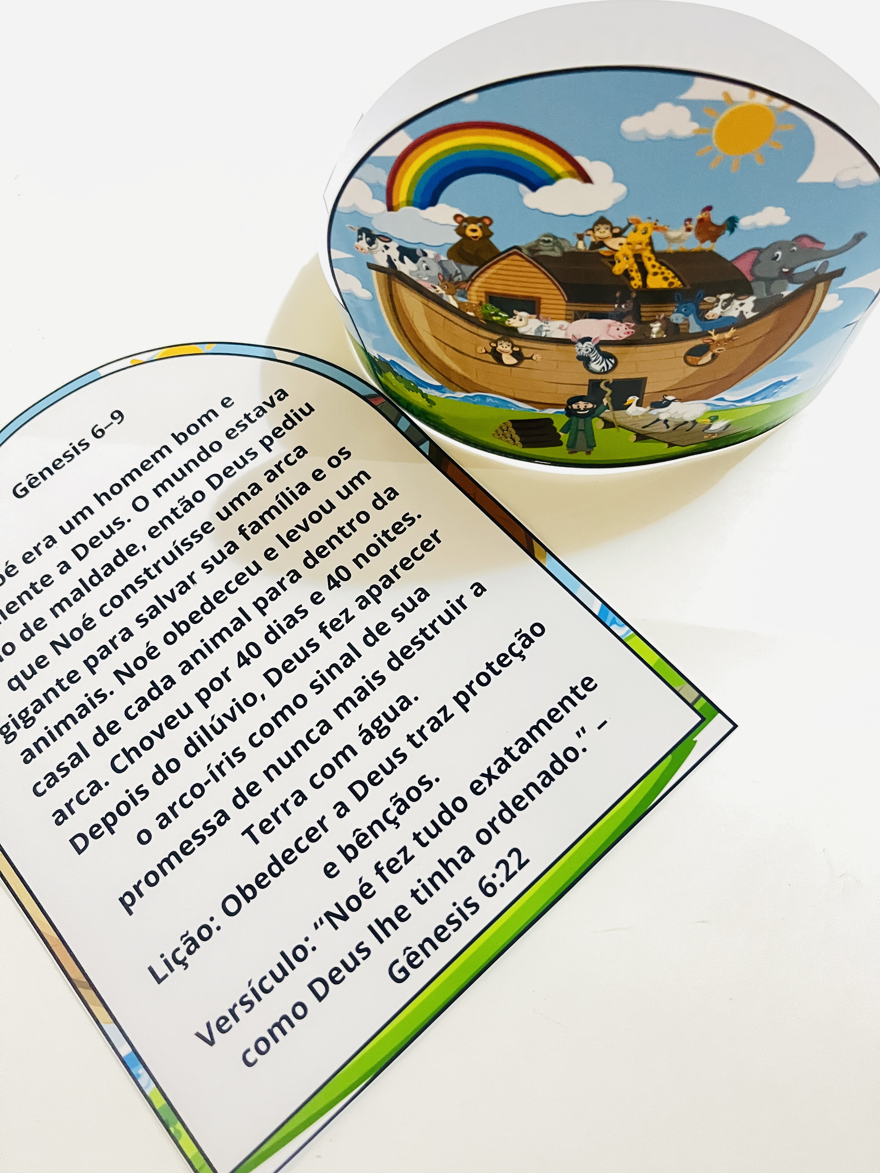 🕊️✨ A Arca de Noé - Luva Interativa + Coroa Arco-Íris!