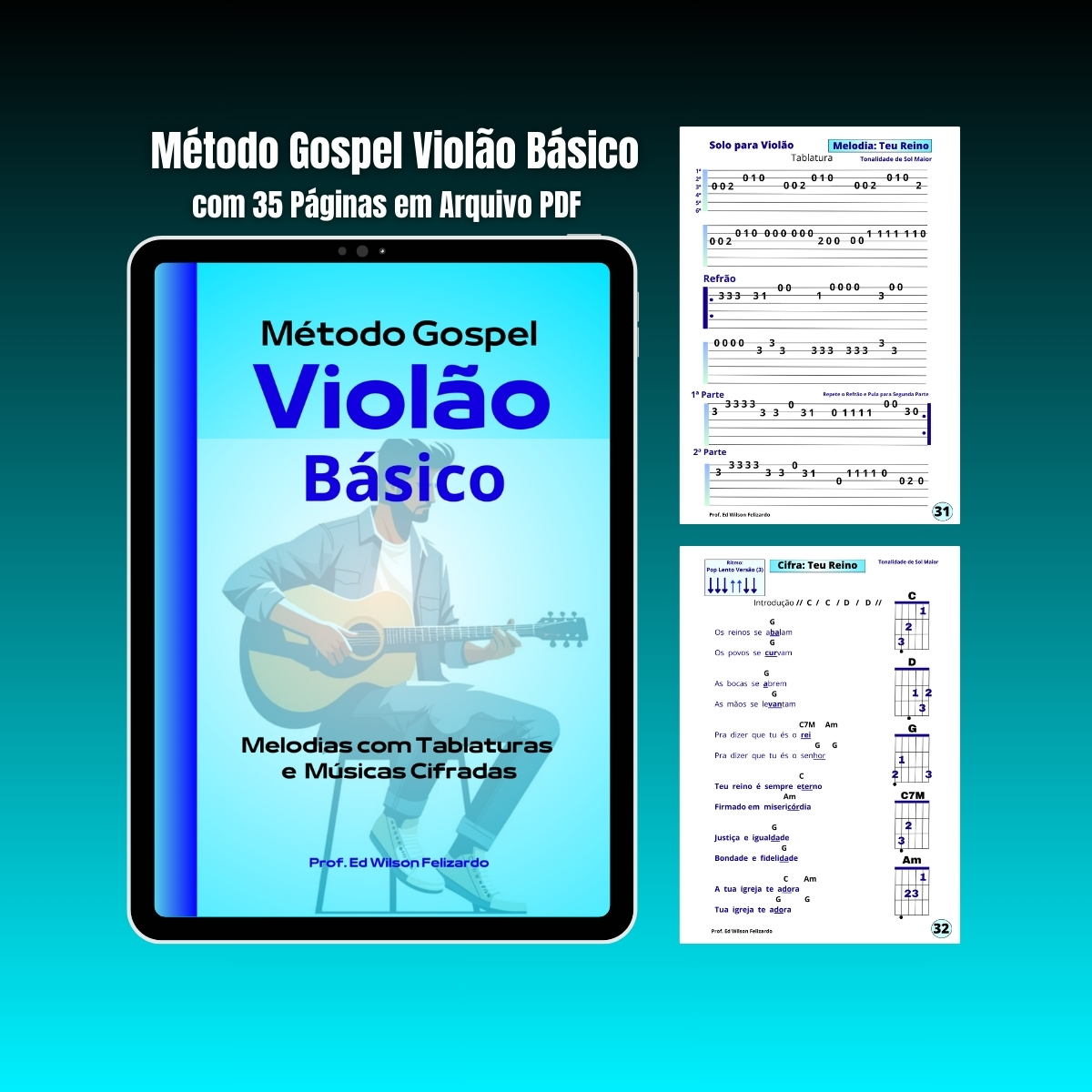 Ebook- Método Gospel Violão Básico Tablaturas E Cifras
