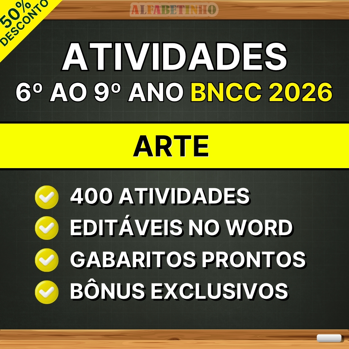 ARTE - Atividades do 6º ao 9º ano - BNCC 2026 - ALFABETINHO | Hotmart