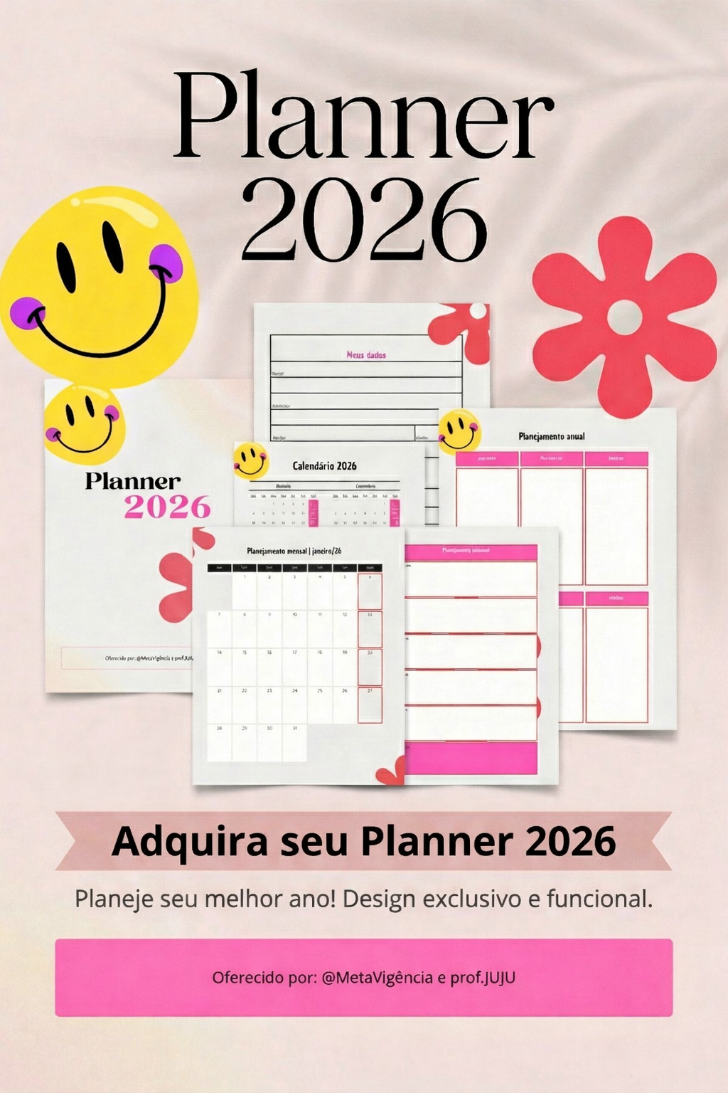 Planner 2026 Digital (PDF Imprimível) - MetaVigência | Hotmart