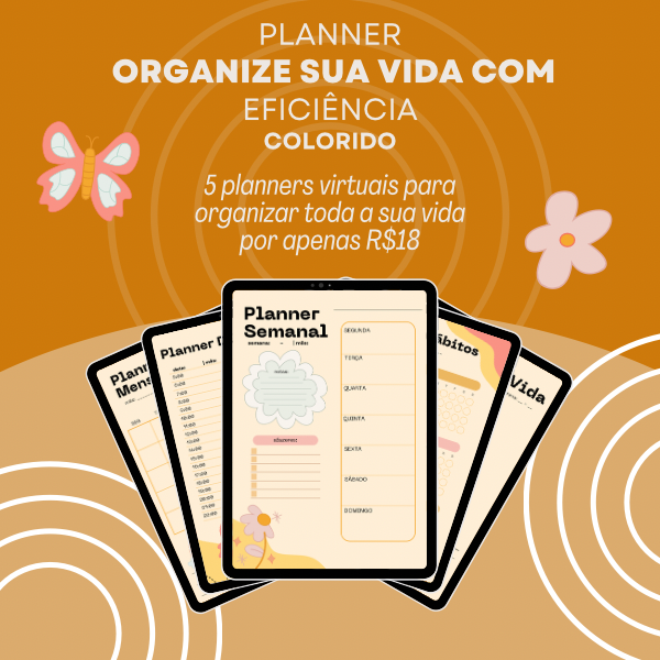 PLANNER: ORGANIZE SUA VIDA COM EFICIÊNCIA - COLORIDO