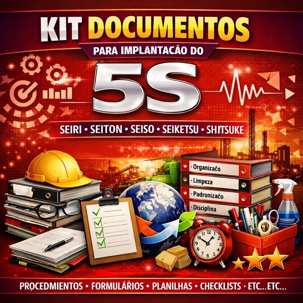 KIT COMPLETO DOCUMENTAÇÃO PARA IMPLANTAÇÃO DO 5S