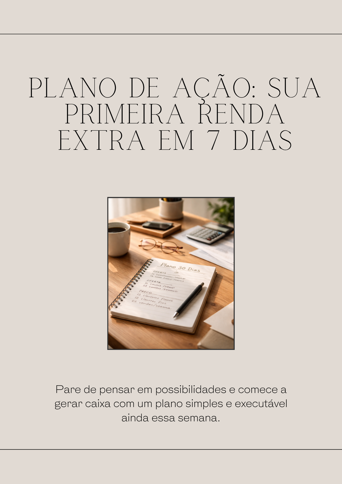 Plano de Ação: Sua Primeira Renda Extra em 7 Dias | Hotmart