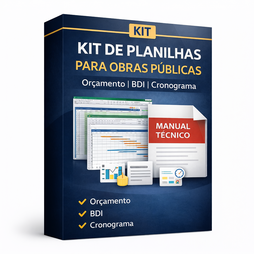 Kit de Planilhas para Obras Públicas - Orçamento, BDI e Cronograma ...