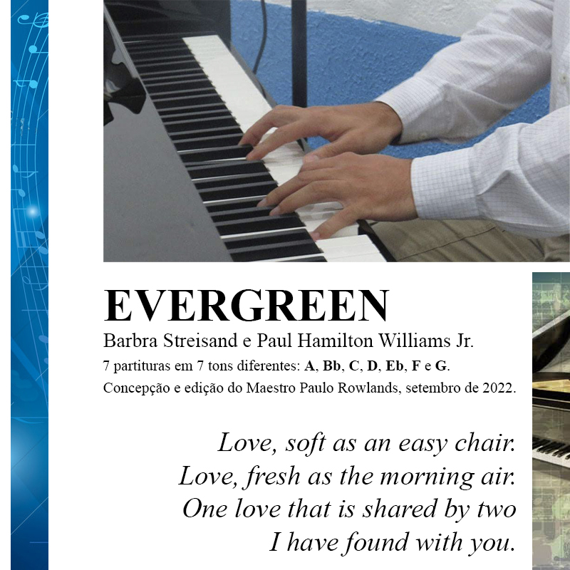 Imagem de capa para o Ebook PARTITURA de EVERGREEN