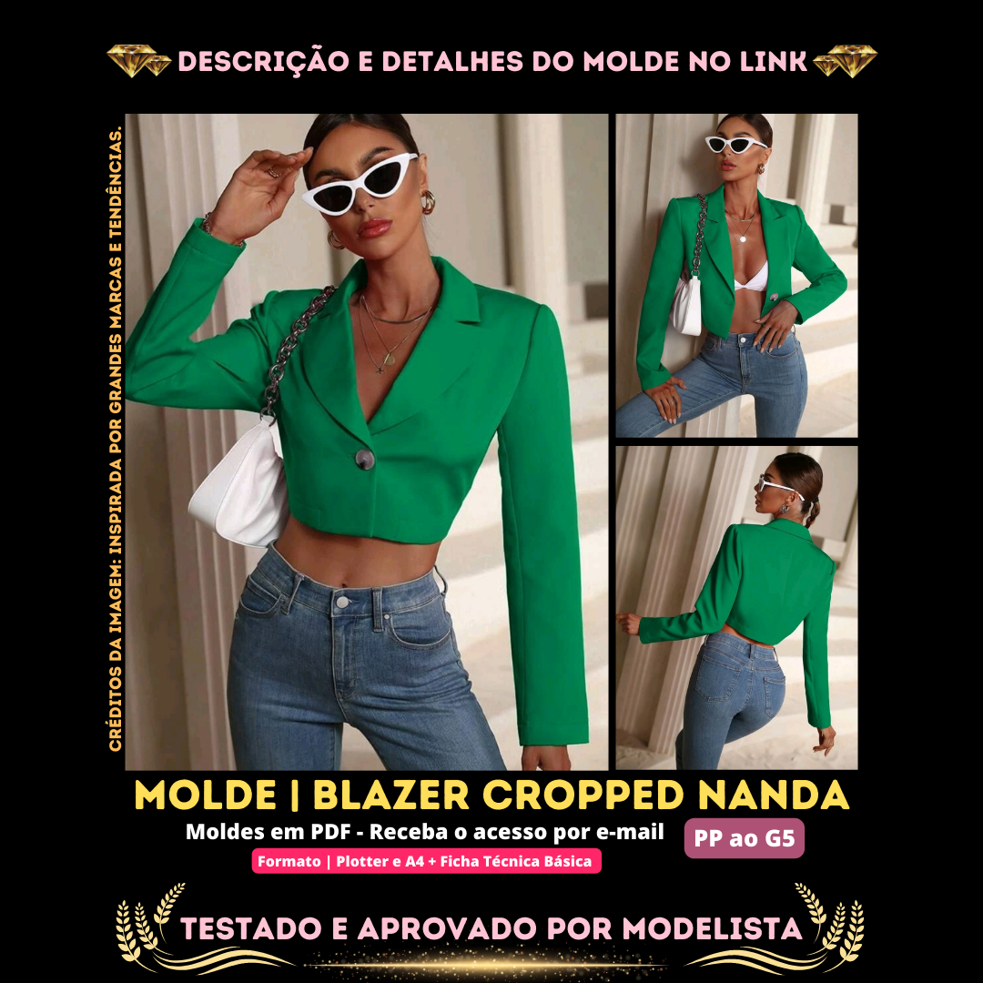 Imagem de capa para o Curso online ✨[Molde em PDF] - Blazer Cropped Nanda ID 3932781✨