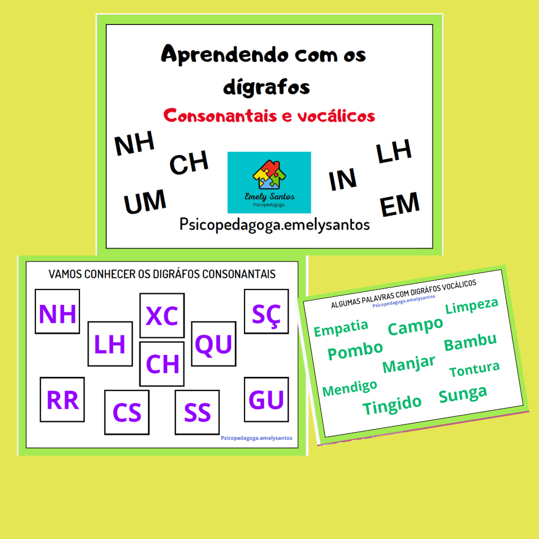 Apreendendo com os dígrafos consonantais e vocálicos - EMELY JACQU...