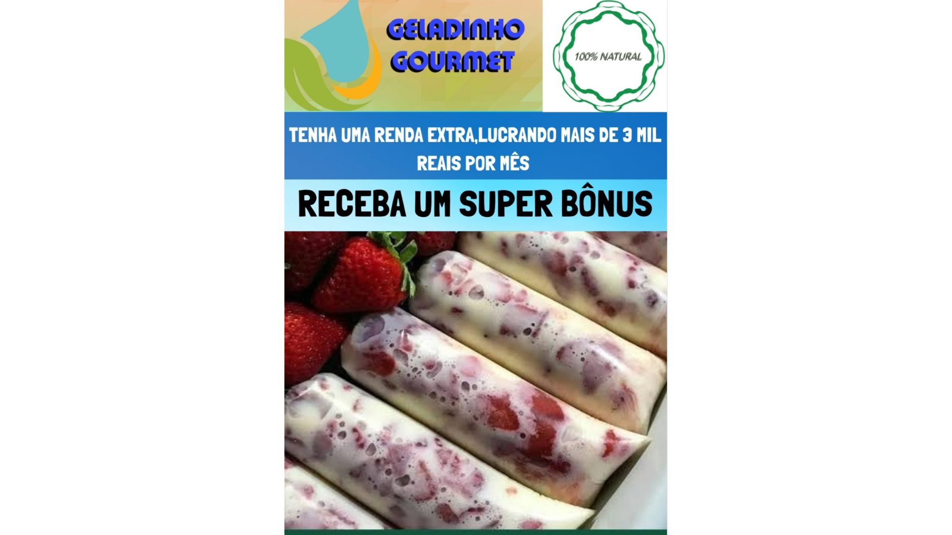 Imagem de capa para o Ebook Sacolé Gourmet