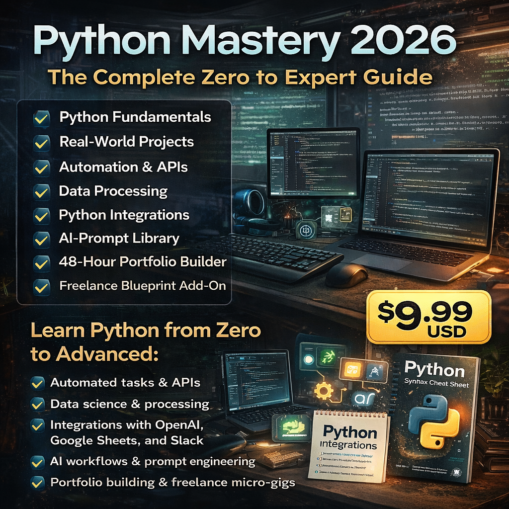Python Mastery 2026: The Complete Zero to Expert Guide - PREMIUM RE...