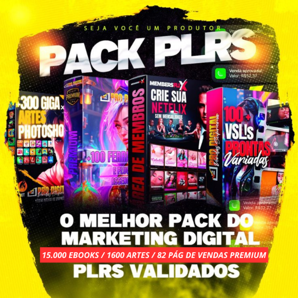 Pack de Plr 15.000 Mil Ebooks+82 Pág de Vendas+1.600 Artes - O Mund...