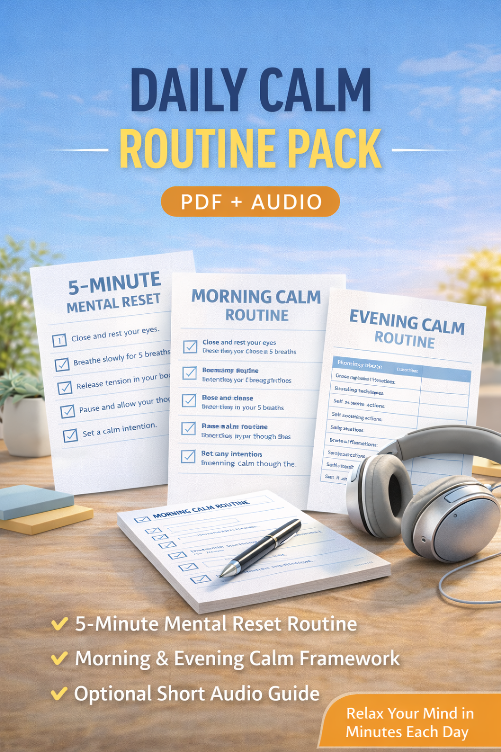 Daily Calm Routine Pack - GM MasterLife Academy | Hotmart