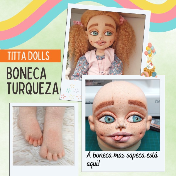 BONECA TURQUEZA - Titta Dolls | Hotmart