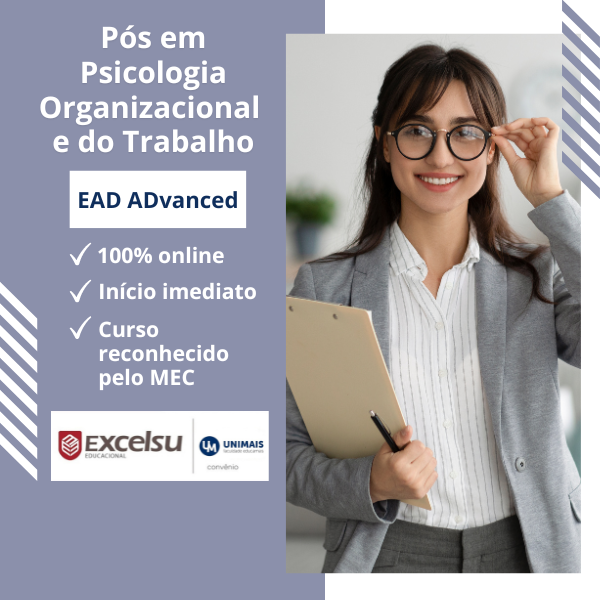 Pós-Graduação EAD em Psicologia Organizacional e do Trabalho