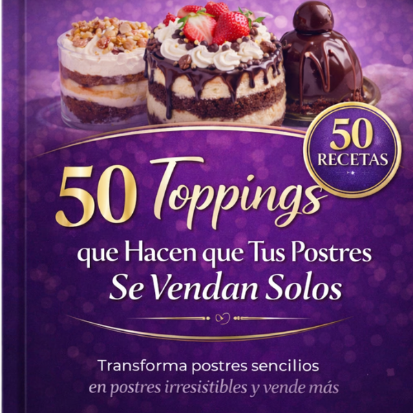 50 Recetas de Toppings que Hacen que Tus Postres se Vendan Solos