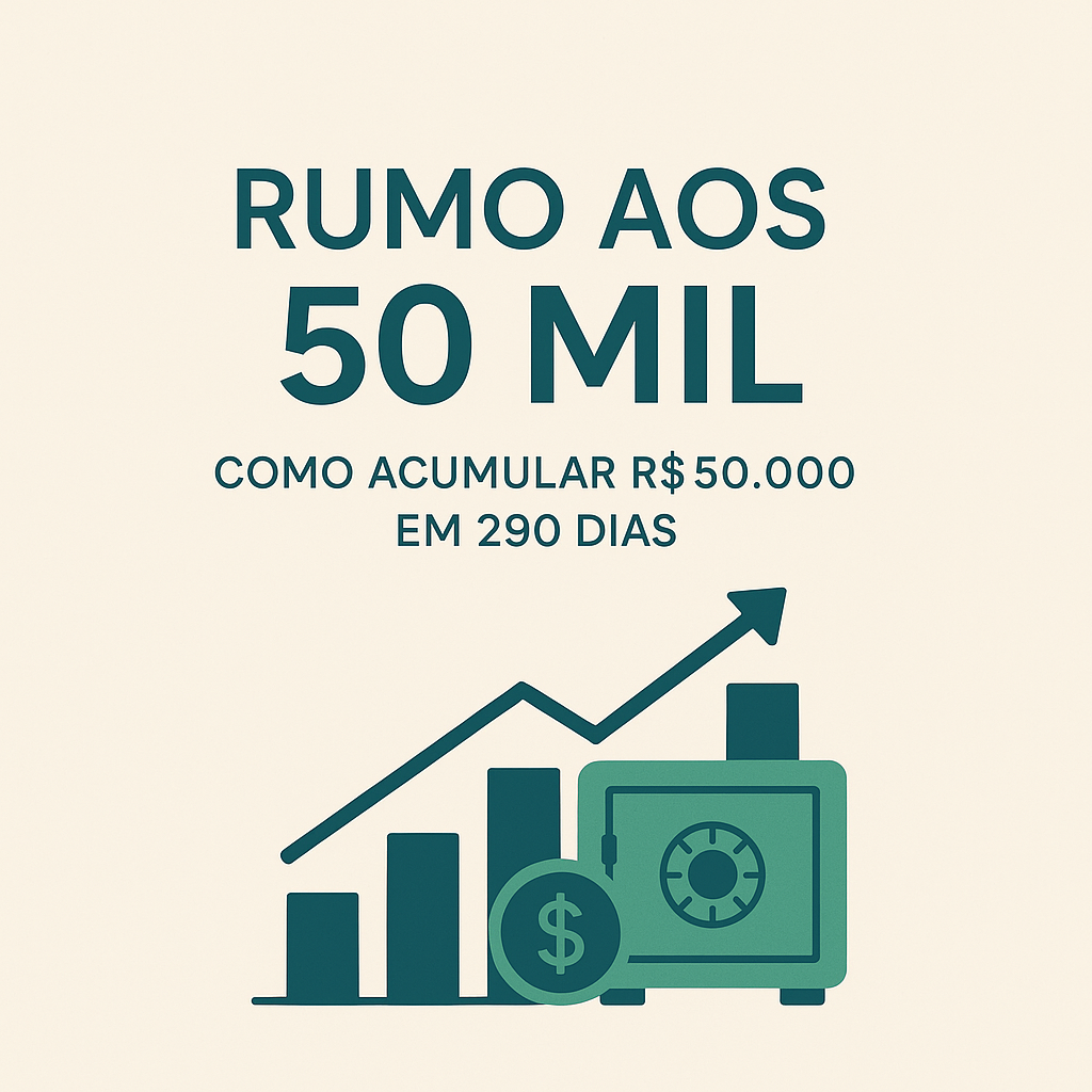 Rumo aos 50 Mil: Como acumular R$50.000 em 290 Dias
