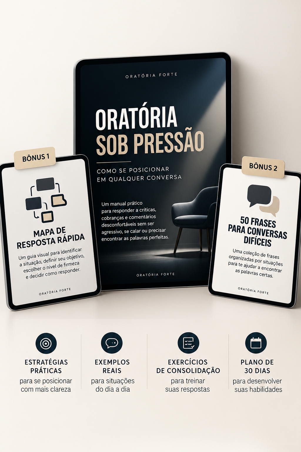 Mockup do E-book Oratória Forte