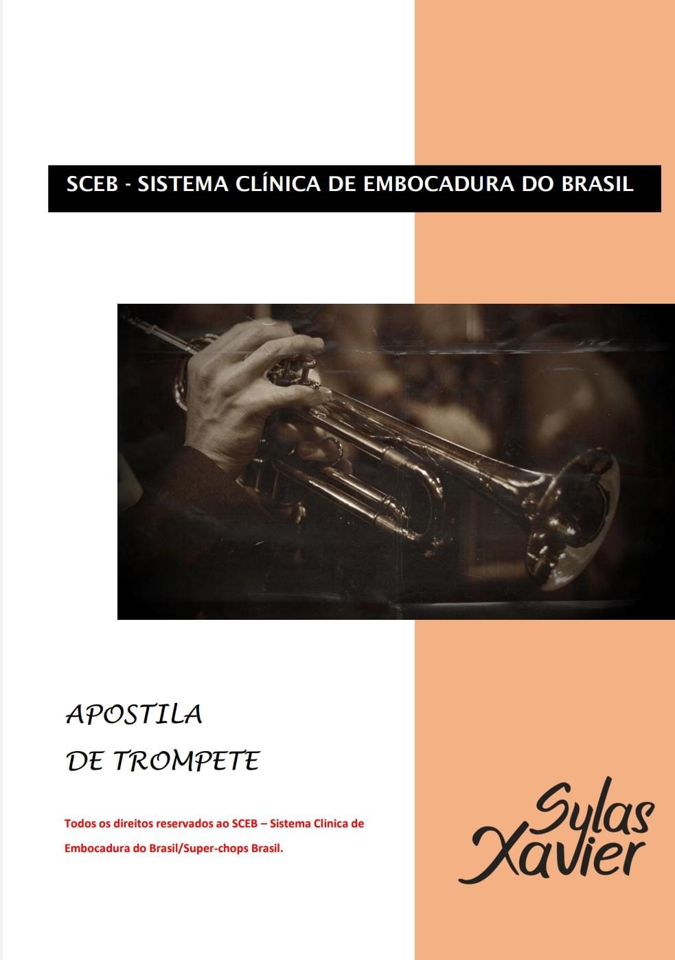 Apostila de trompete do sistema clínica de embocadura do Brasil/super