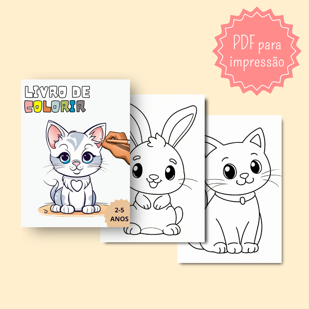 Livro de colorir infantil: Animais Fofos [E-book] - Sarah Wildner