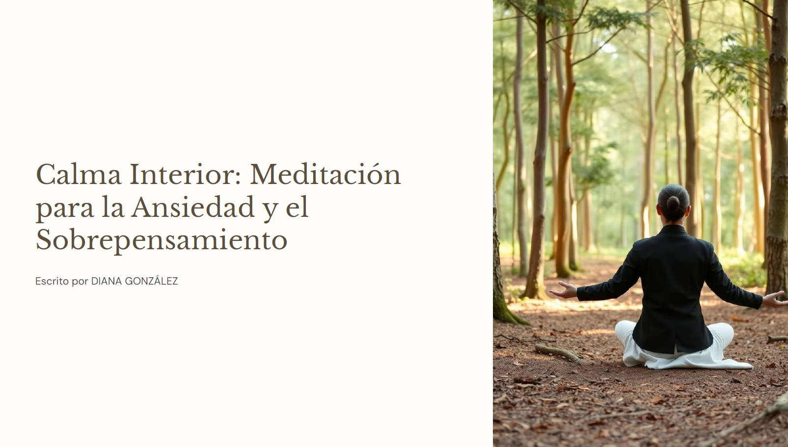 Calma Interior: Meditación para la Ansiedad y el Sobrepensamiento