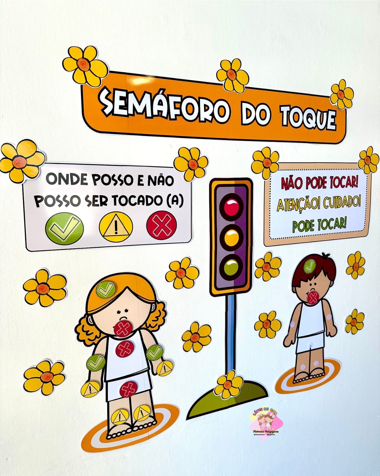 💜Painel interativo semáforo do toque maio laranja 💜