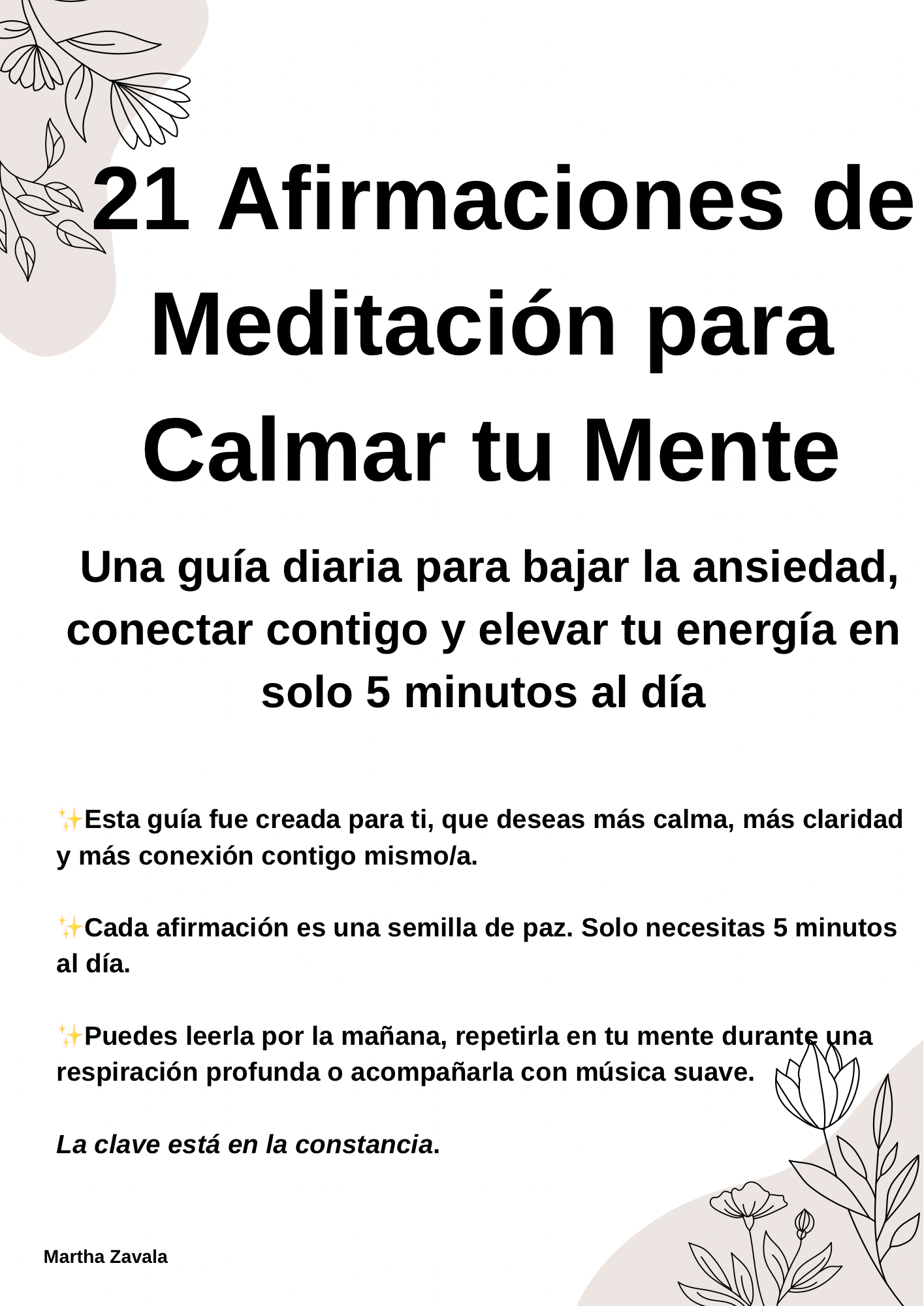 21 afirmaciones de meditación para calmar tu mente - martha zavala...