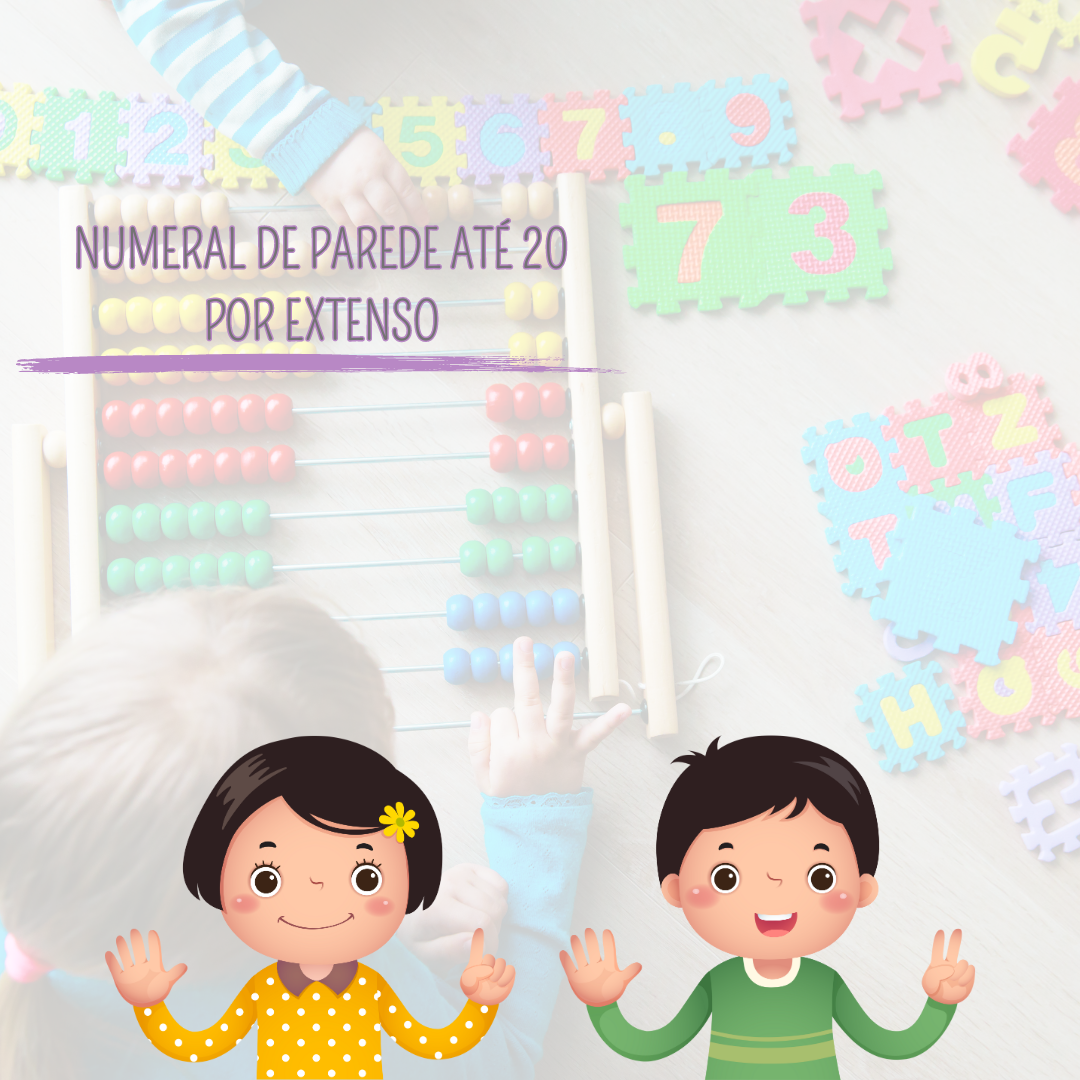 Imagem de capa para o Ebook Ebook - Numeral de Parede até 20 por Extenso 