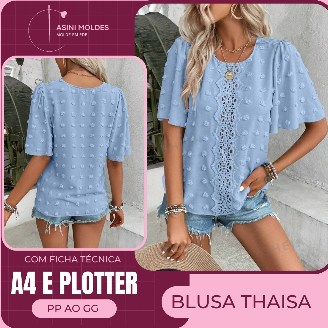 Imagem de capa para o Curso online BLUSA THAISA - Molde em PDF