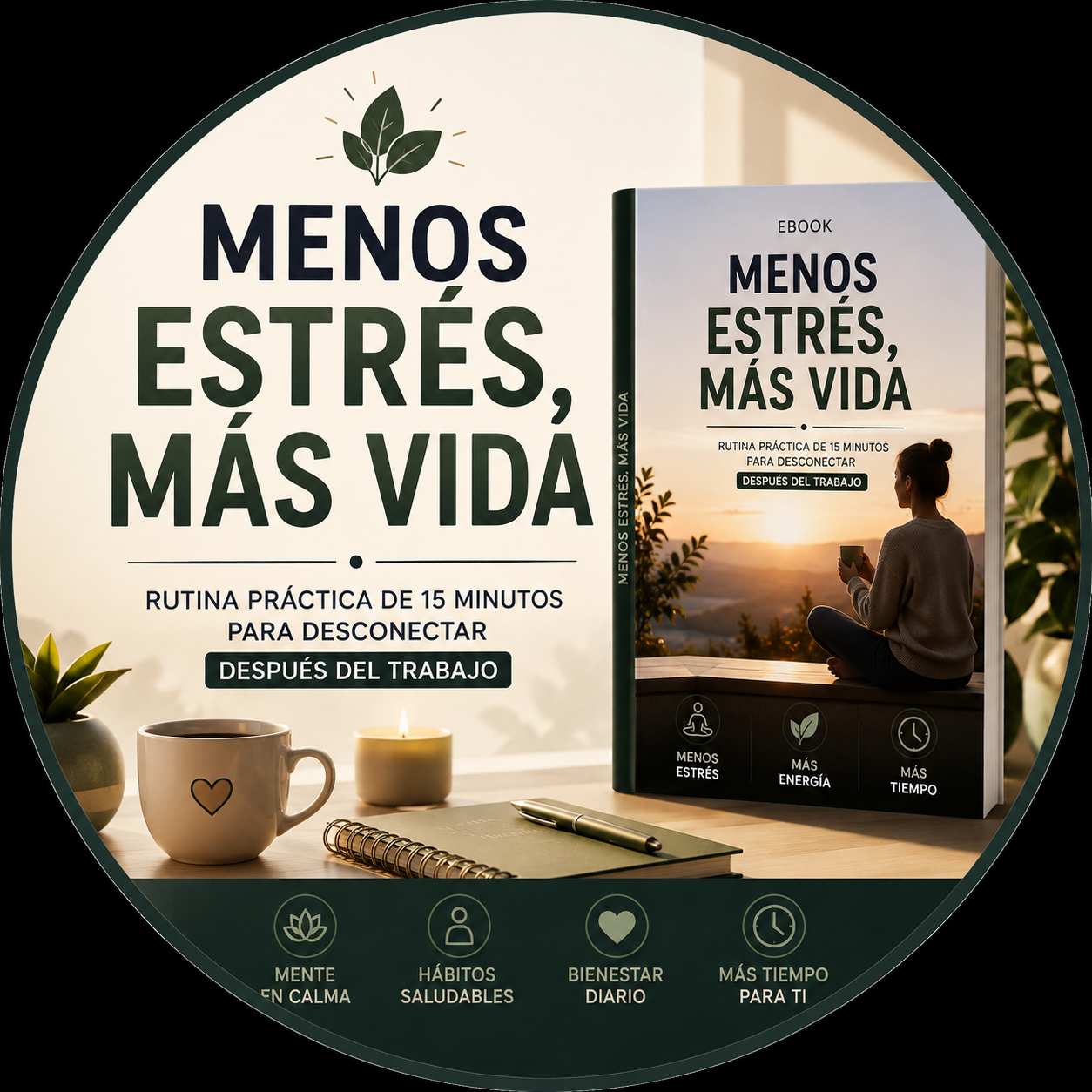 Portada del producto Menos Estrés, Más Vida