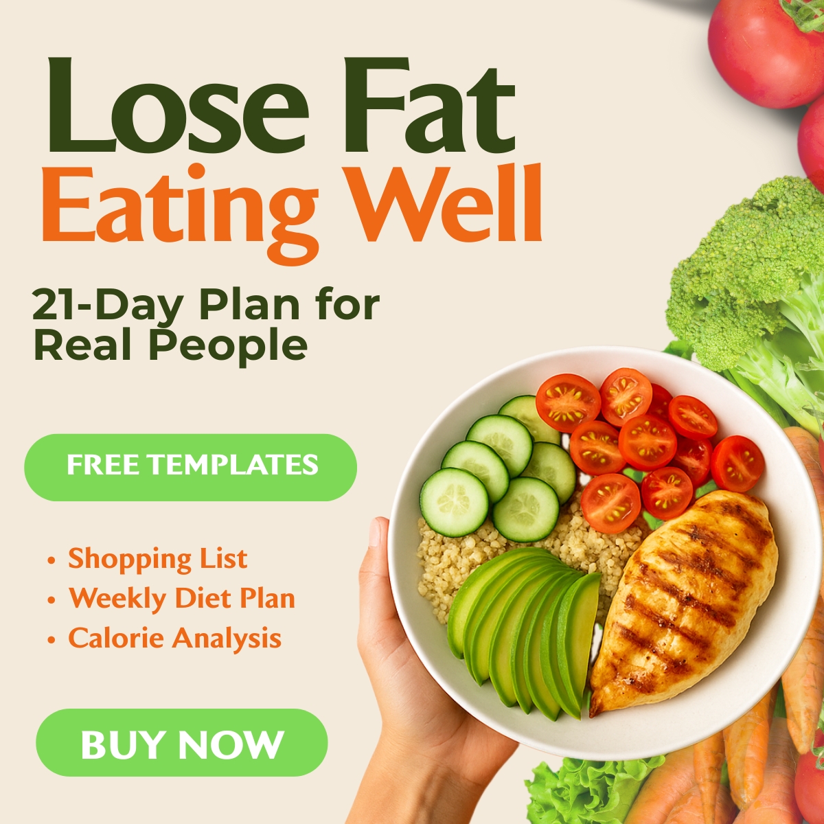 Fat Reyal LOSE FAT EATING WELL: 21-DAY PLAN FOR REAL PEOPLE - Davin Spencer...