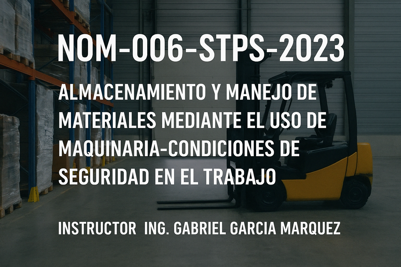 NOM-006-STPS-2023, ALMACENAMIENTO Y MANEJO DE MATERIALES MEDIANTE E...