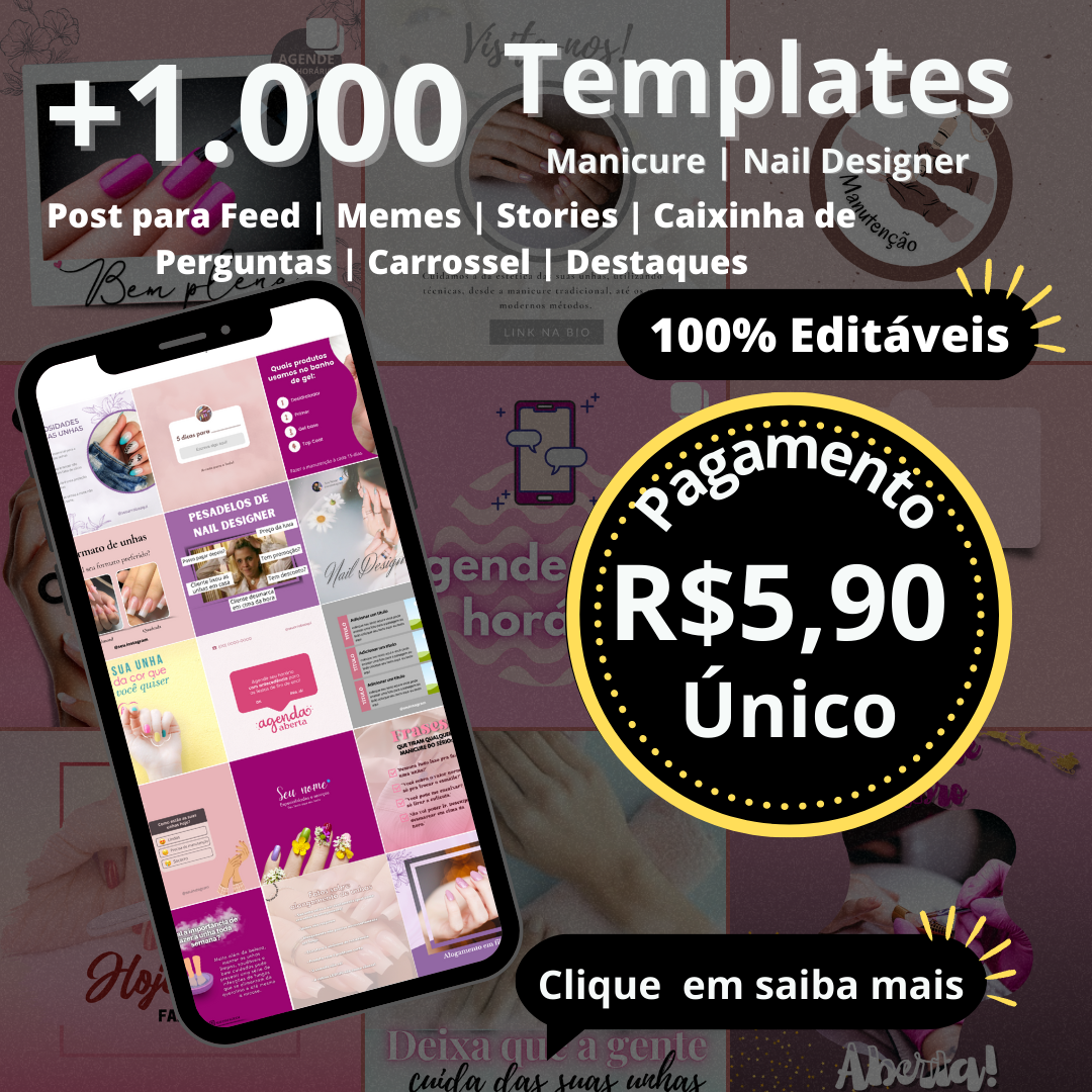 Pack Canva - Manicure e Nail Designer