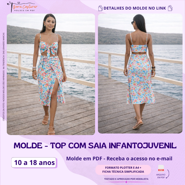 Molde Saída de Praia Infantojuvenil