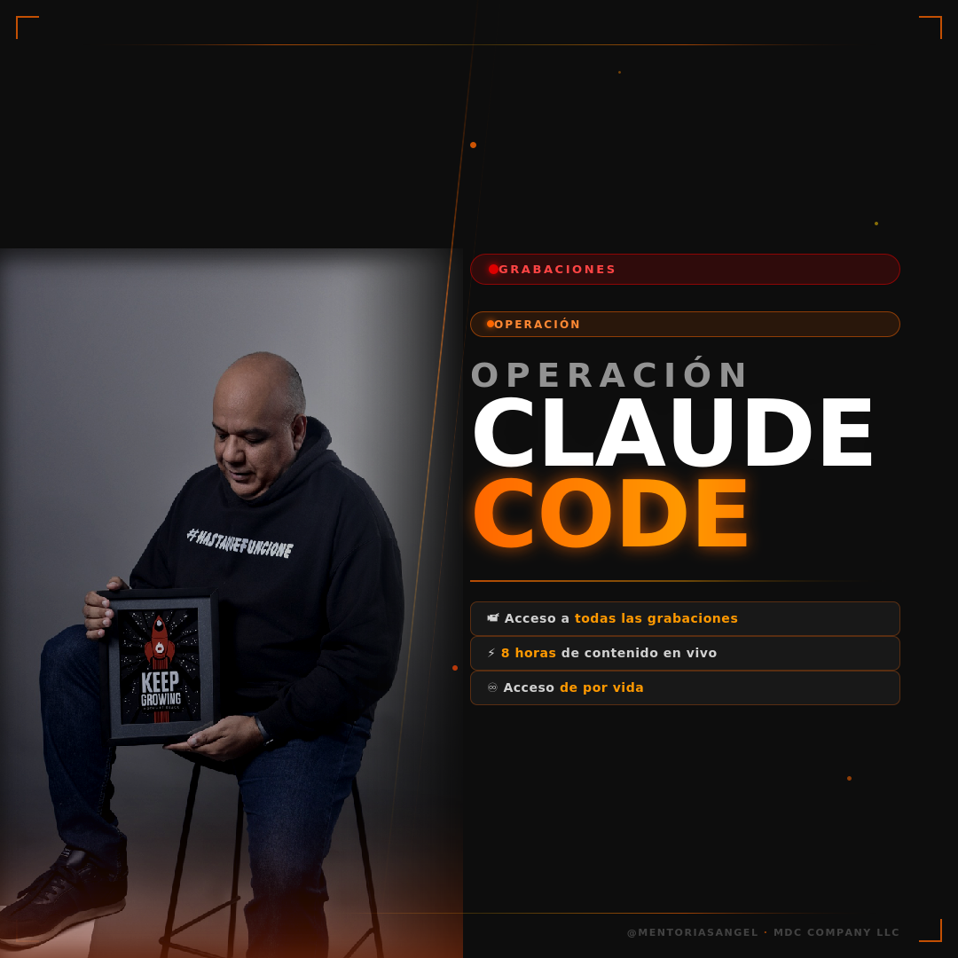 Clases grabadas de Operación Claude Code - MDC Company LLC | Hotmart