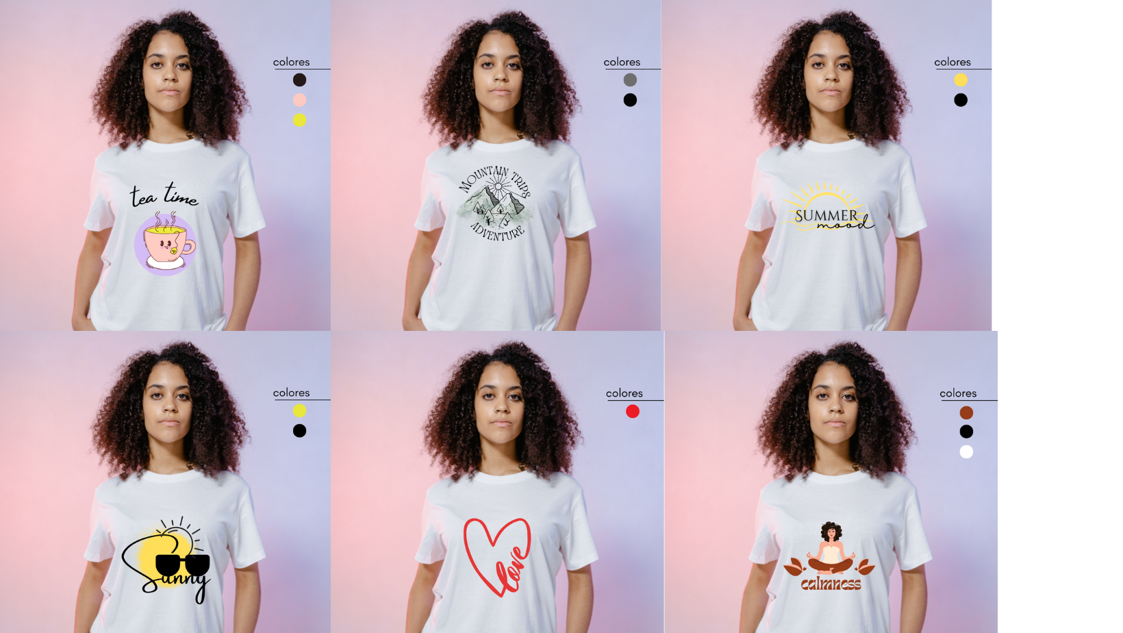 diseños de estampados para camisetas de mujer