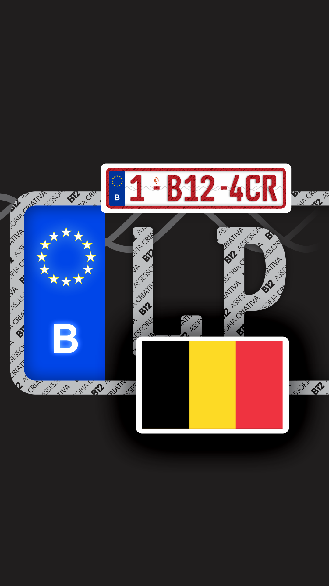 European Vehicle Registration Plate in Vector full accurate | Belgium ...