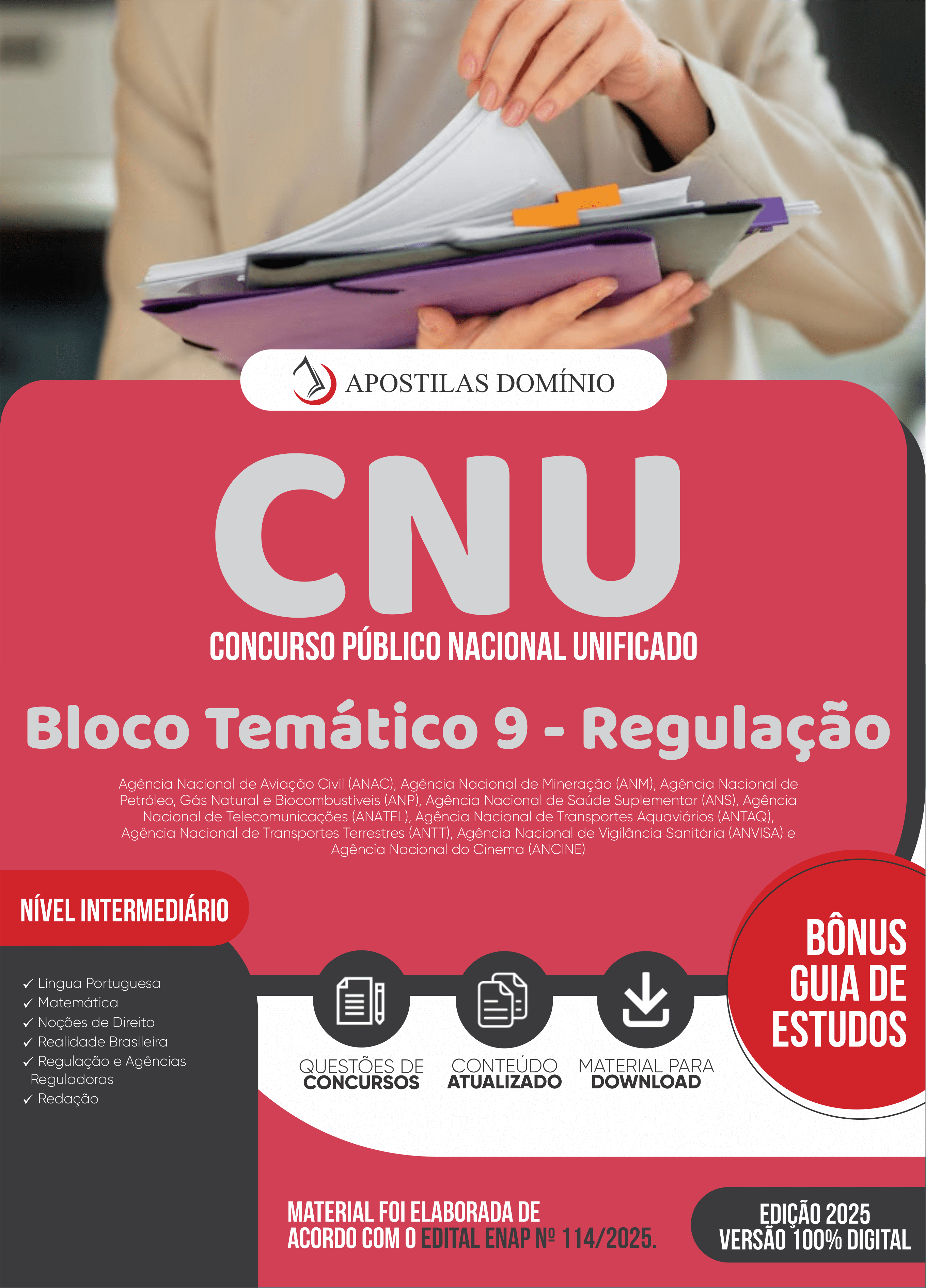 Apostila CNU 2025 - Bloco Temático 9 - Regulação - Apostilas Domíni...