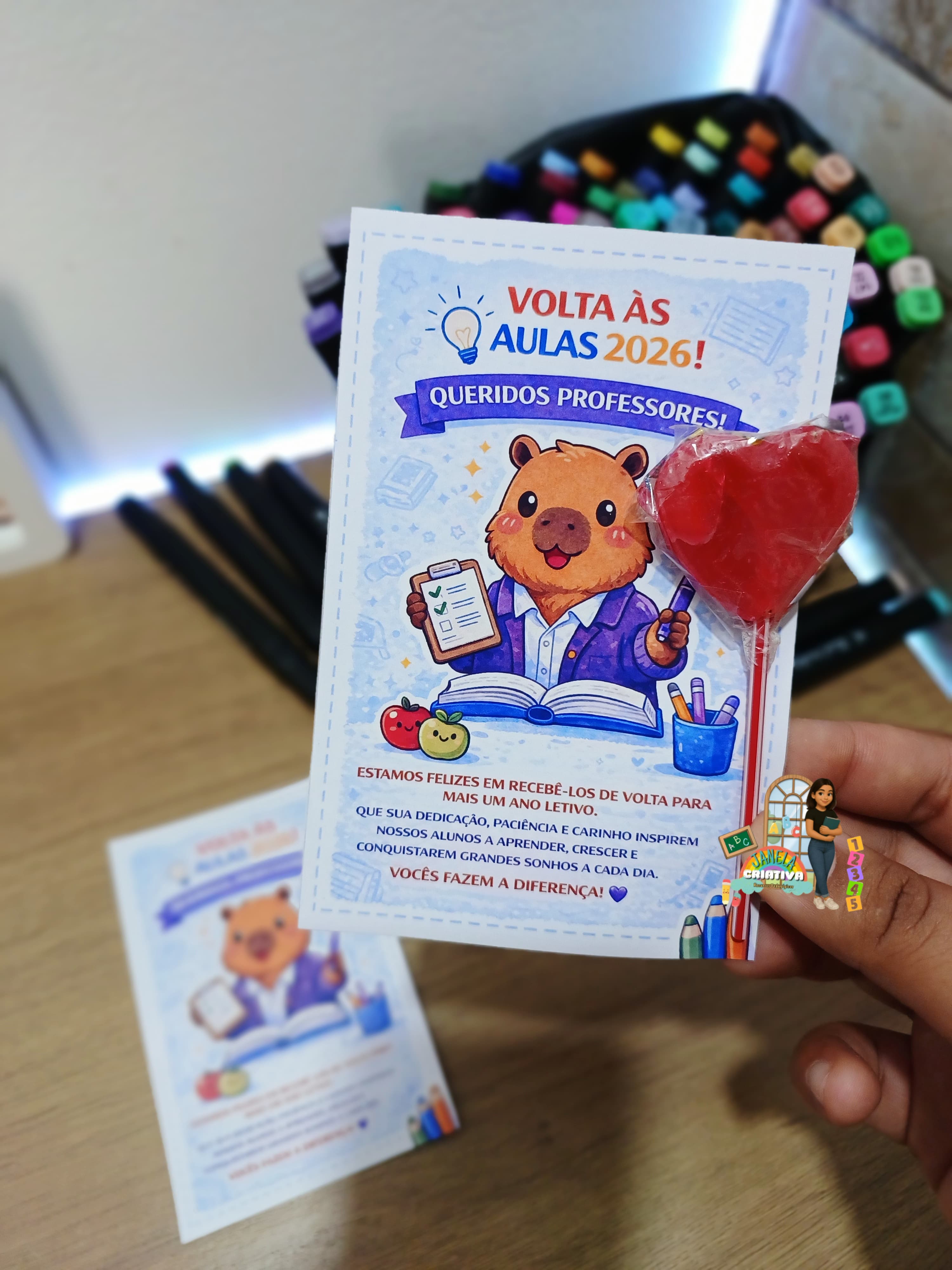 📚✨ Volta às Aulas 2026 – Professores | Tema Capivara ✏️🎒