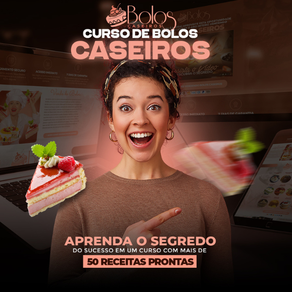 Imagem de capa para o Curso online Curso Bolos Caseiros 