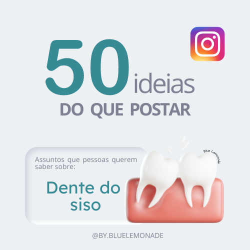 Imagem de capa para o Ebook Ideias de conteúdo para Dentista - Dente do Siso