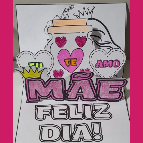 Imagem de capa para o Ebook Cartão 3D Dia das mães  