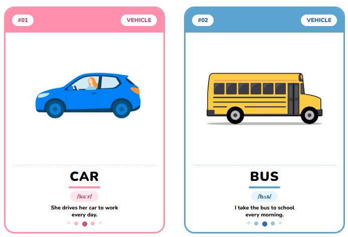 Vehicles Flashcards in English – 94 Printable Cards (PDF) - Jeisson...