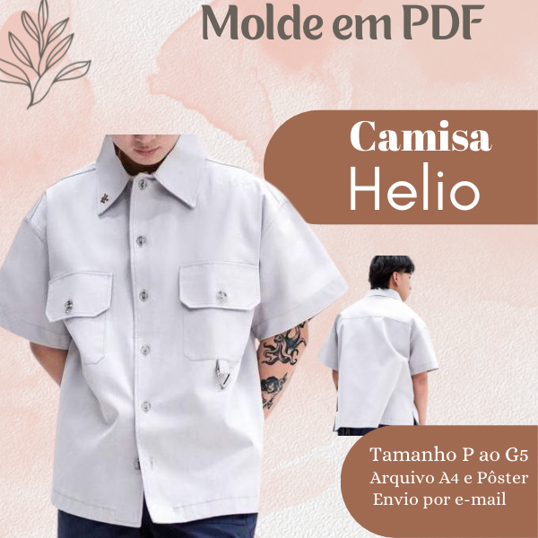 MOLDE EM PDF CAMISA HÉLIO