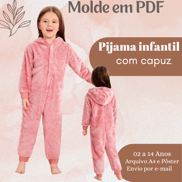 MOLDE EM PDF PIJAMA SOFT COM CAPUZ