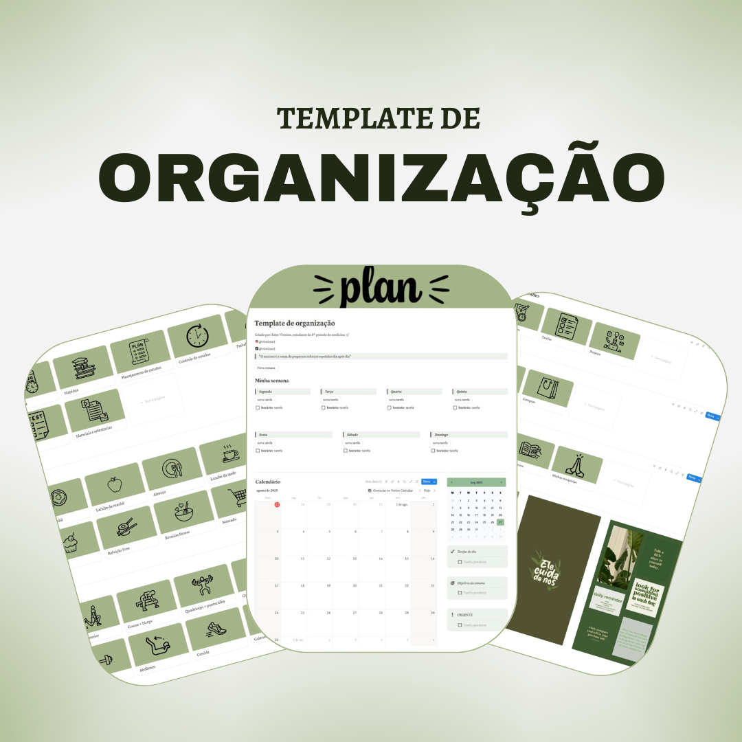 Template Completo de Organização no Notion: Organize sua rotina e a...