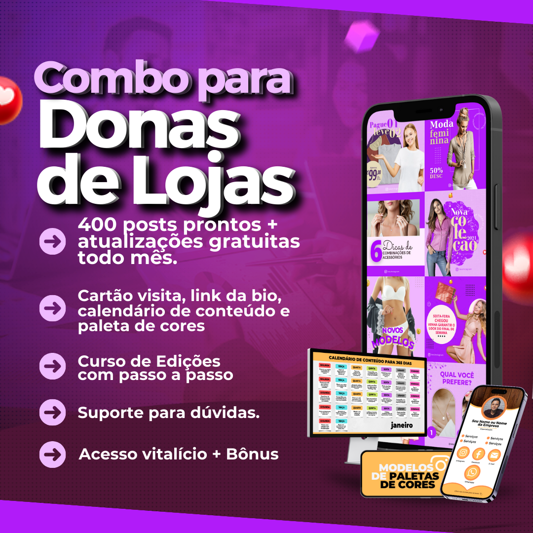 Imagem de capa para o Curso online Combo para Donas de Lojas 