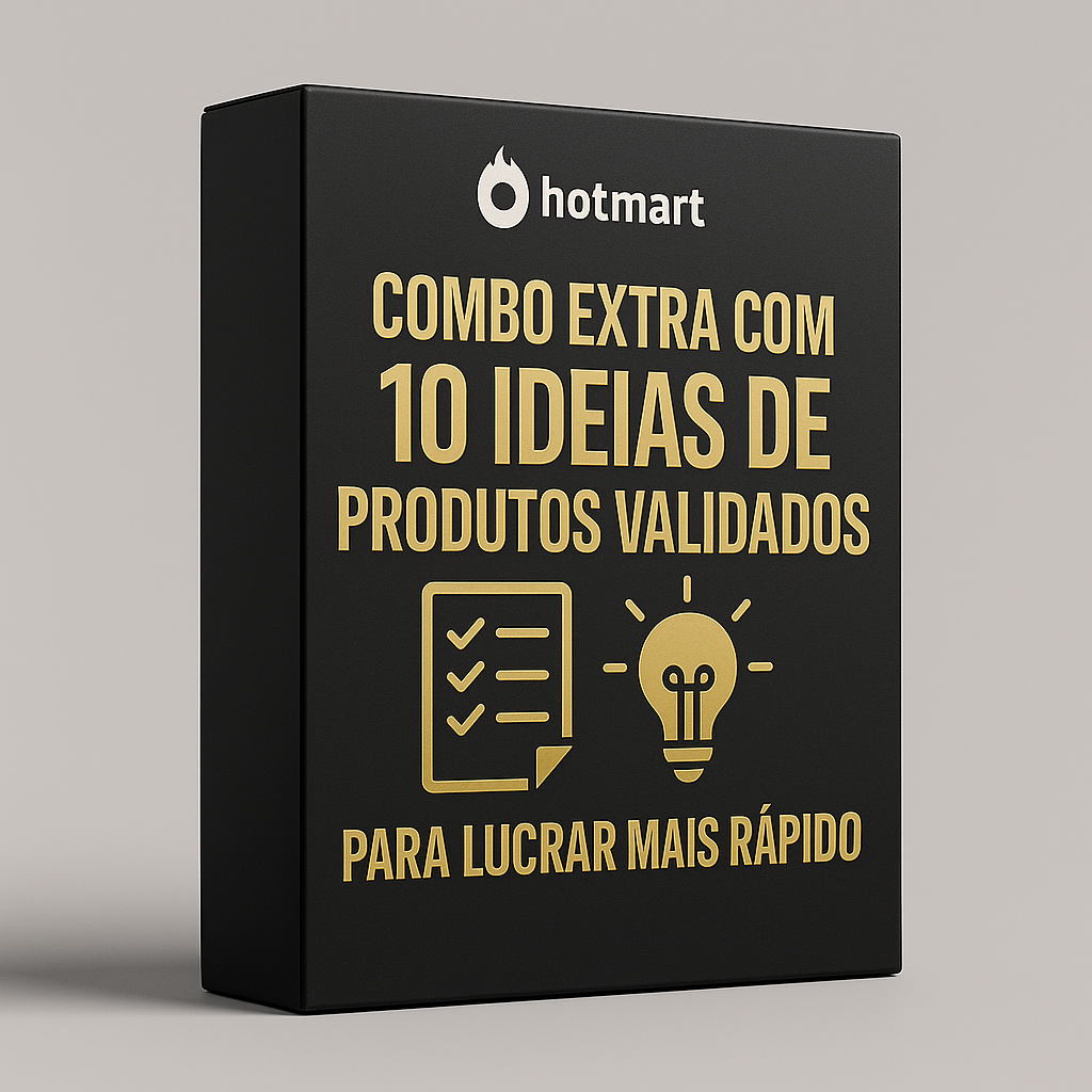 Combo extra com 10 ideias de produtos validados para lucrar mais rápido